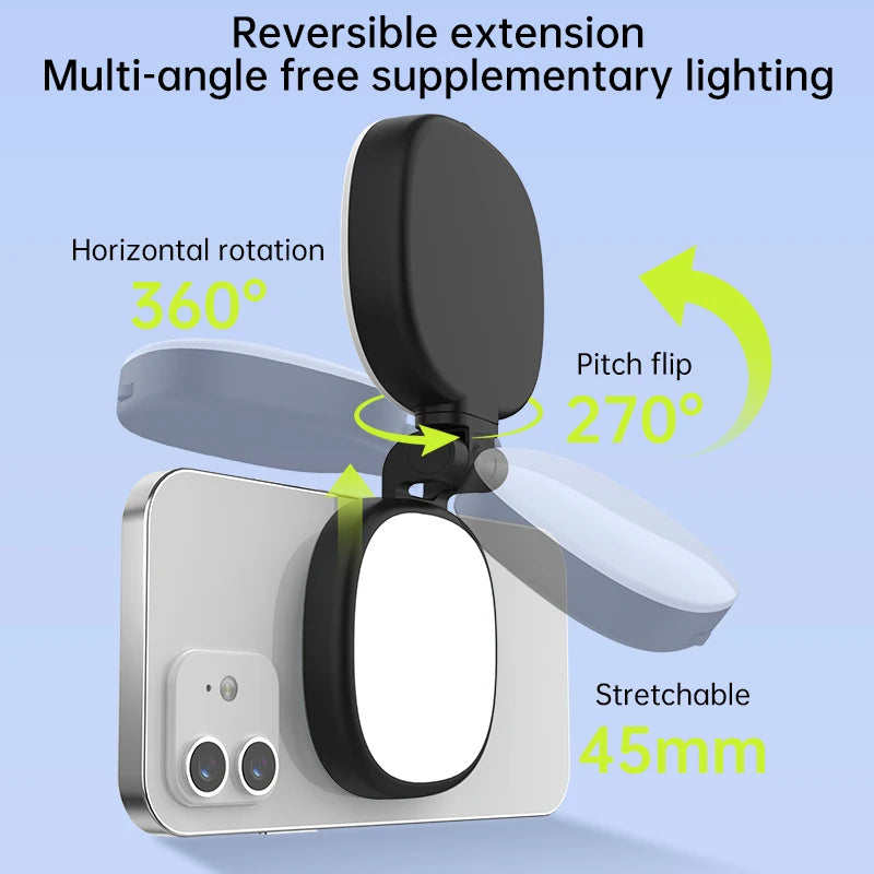 GlowSnap Magnetic Selfie Light & Phone Mirror