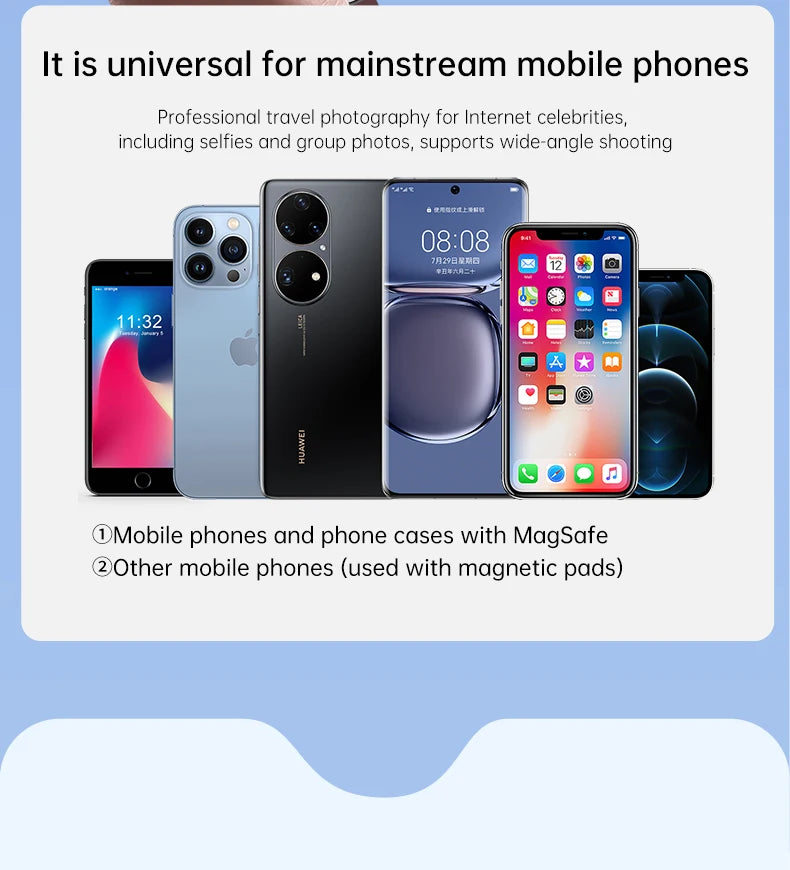 GlowSnap Magnetic Selfie Light & Phone Mirror