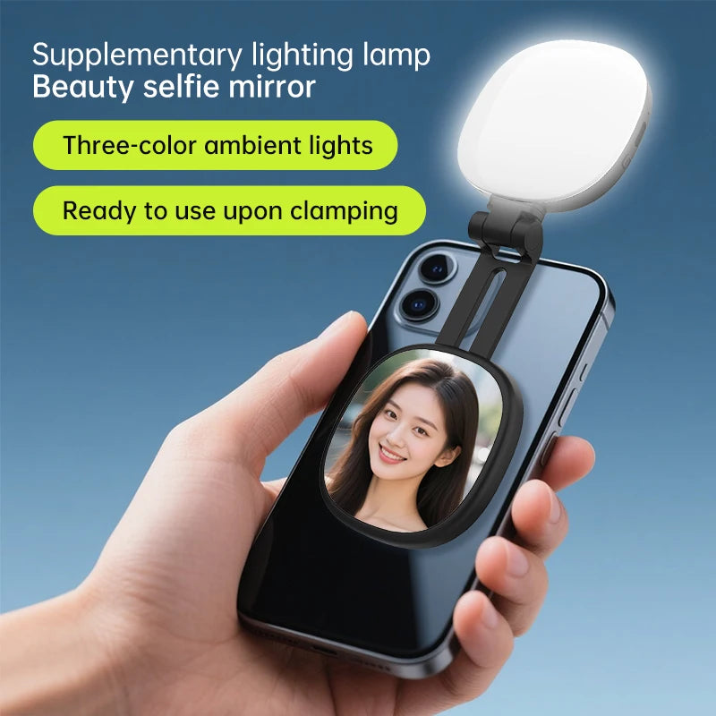 GlowSnap Magnetic Selfie Light & Phone Mirror