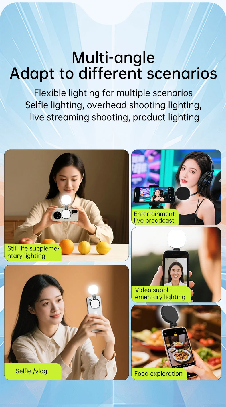 GlowSnap Magnetic Selfie Light & Phone Mirror
