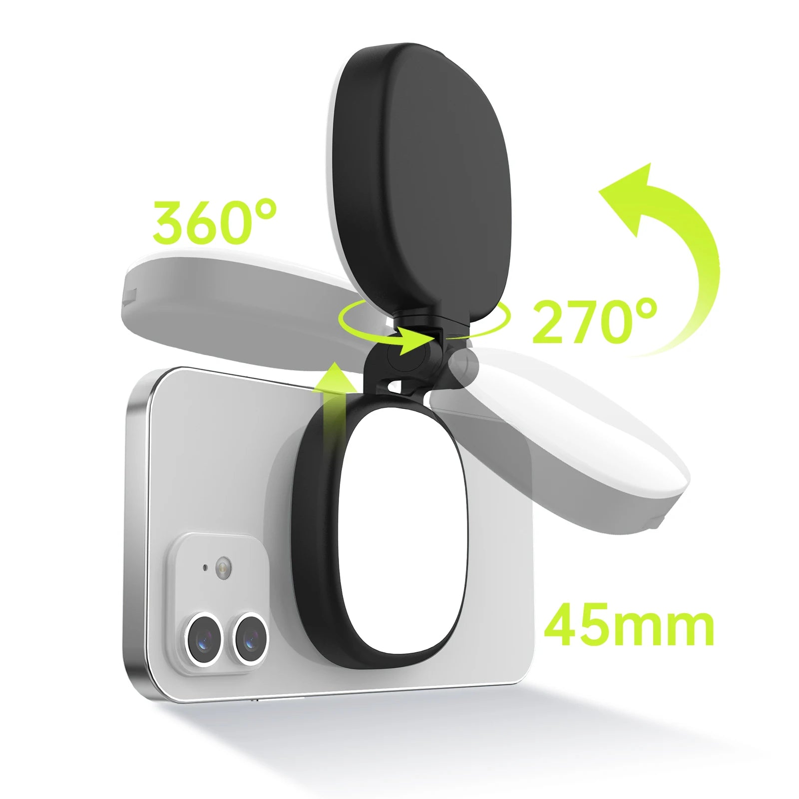 GlowSnap Magnetic Selfie Light & Phone Mirror