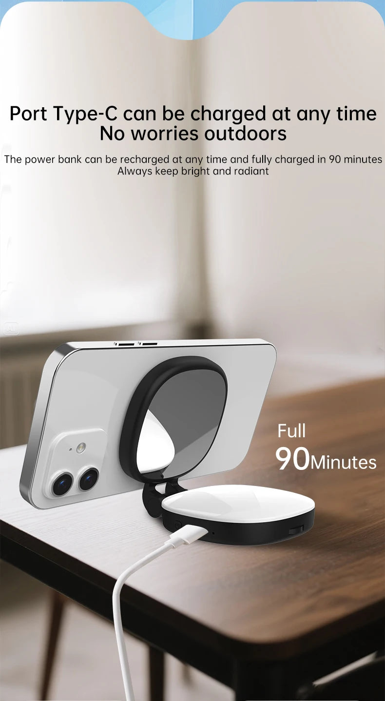GlowSnap Magnetic Selfie Light & Phone Mirror