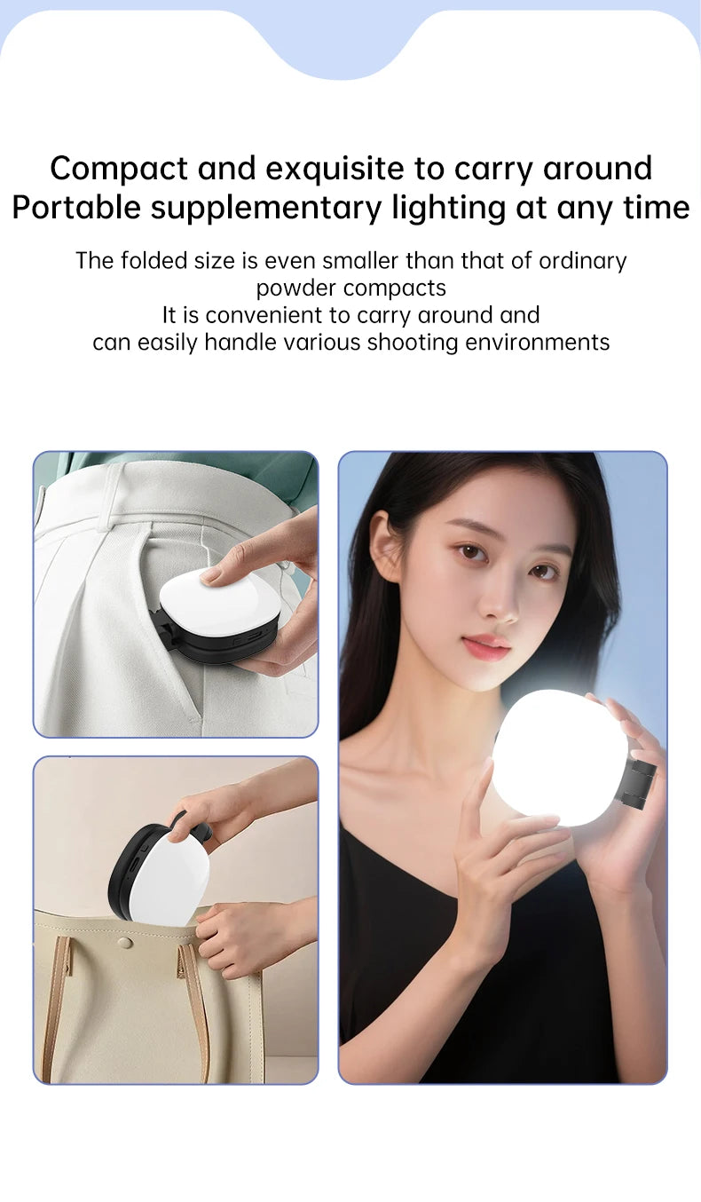 GlowSnap Magnetic Selfie Light & Phone Mirror
